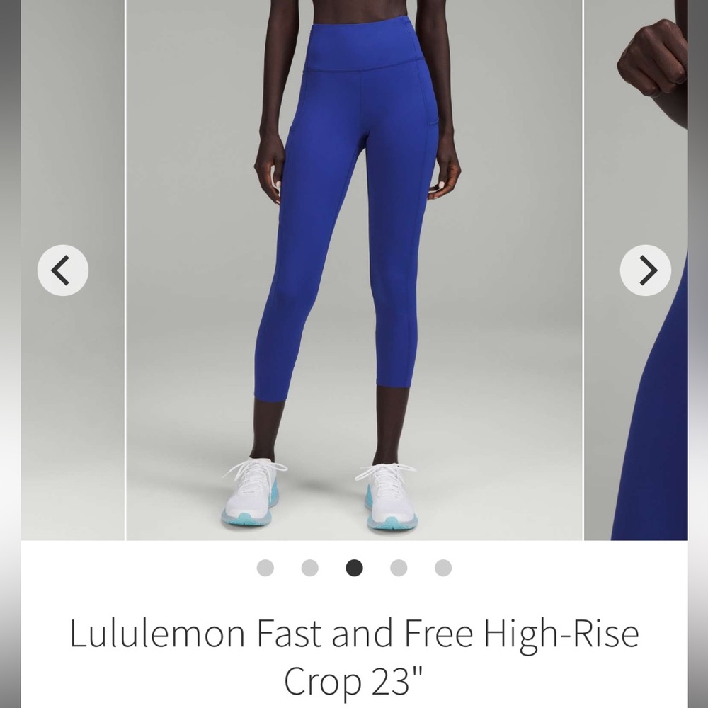 Lululemon Blue Ankle Cropped leggings